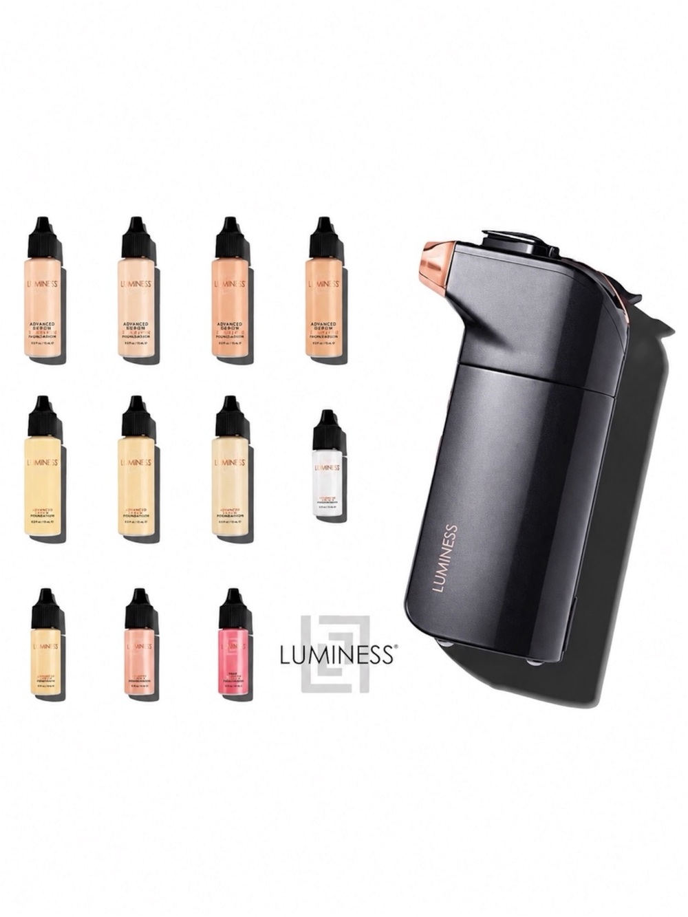 LUMINESS COSMETICS BREEZE AIRBRUSH SYSTEM SET (12PCS) - BRAND NEW
